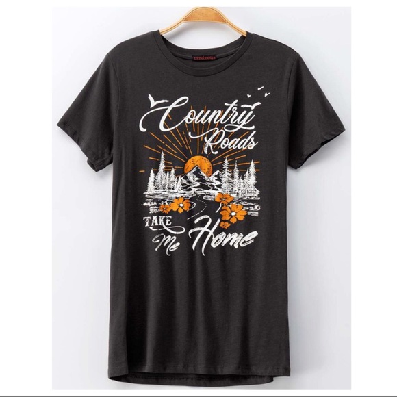 COUNTRY ROAD TAKE ME HOME TEE-CHARCOAL - Picture 5 of 6